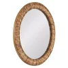 Sale Kirklands Home Round Natural Woven Water Hyacinth Wall Mirror