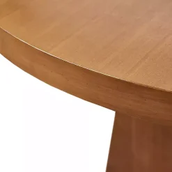 Outlet Kirklands Home Round Pecan Wood Kenny Dining Table Brown