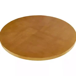 Outlet Kirklands Home Round Pecan Wood Kenny Dining Table Brown