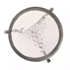 Hot Kirklands Home Round Pewter Aguilar Accent Table