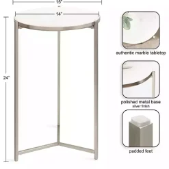 Best Kirklands Home Round Aguilar Accent Table Silver