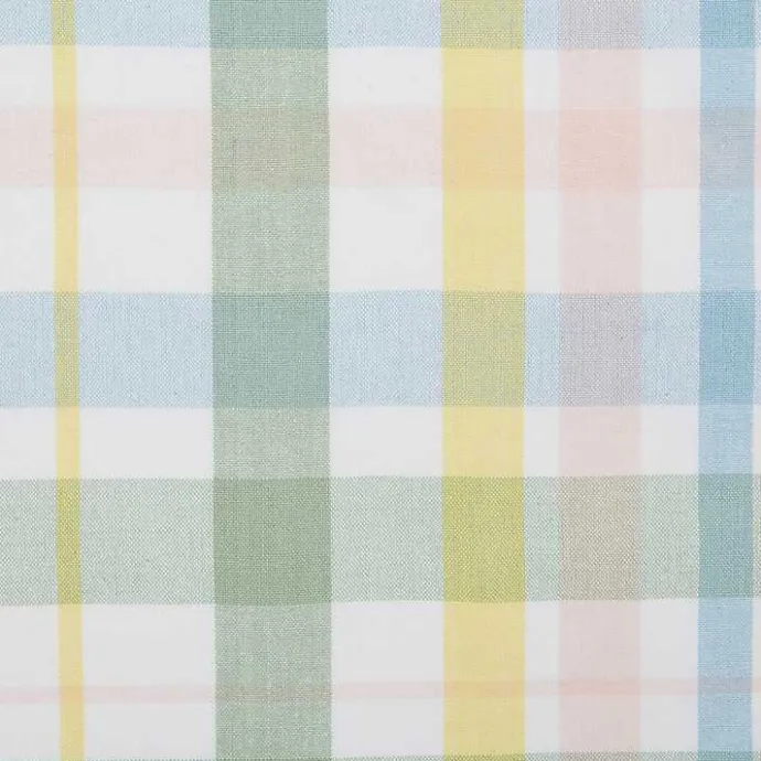 Kirklands Home Round Sweet Spring Plaid Tablecloth, 70 in. Multi