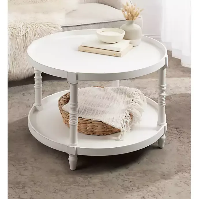 Best Kirklands Home Round Bellport Coffee Table White