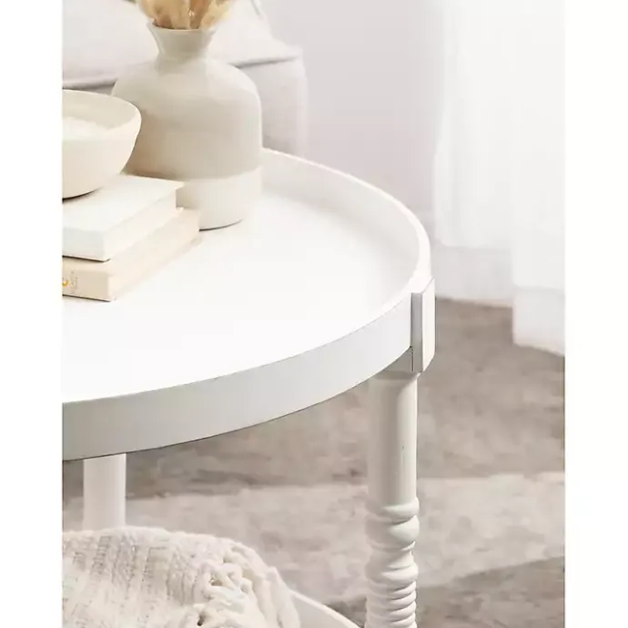 Best Kirklands Home Round Bellport Coffee Table White