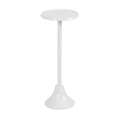 Kirklands Home Round Metal Layla Accent Table White