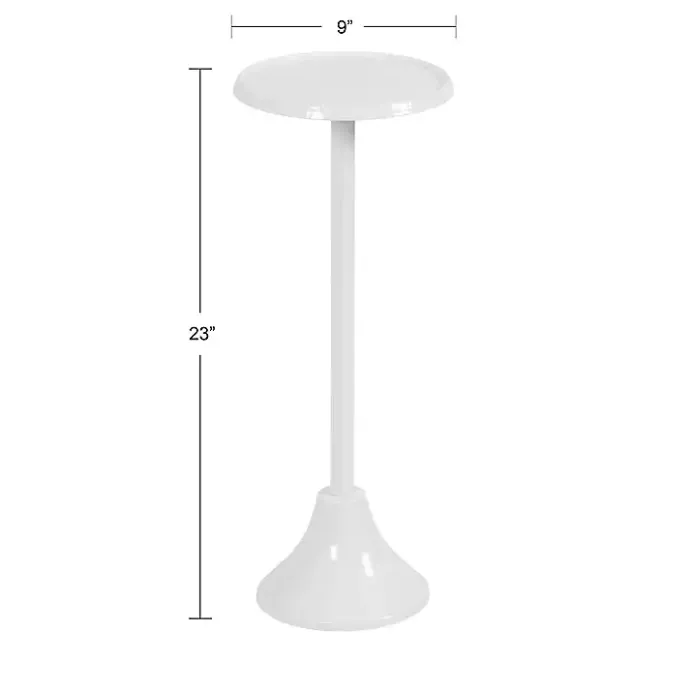 Kirklands Home Round Metal Layla Accent Table White