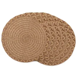 Outlet Kirklands Home Round Woven Lattice Placemats, Set of 6 Brown