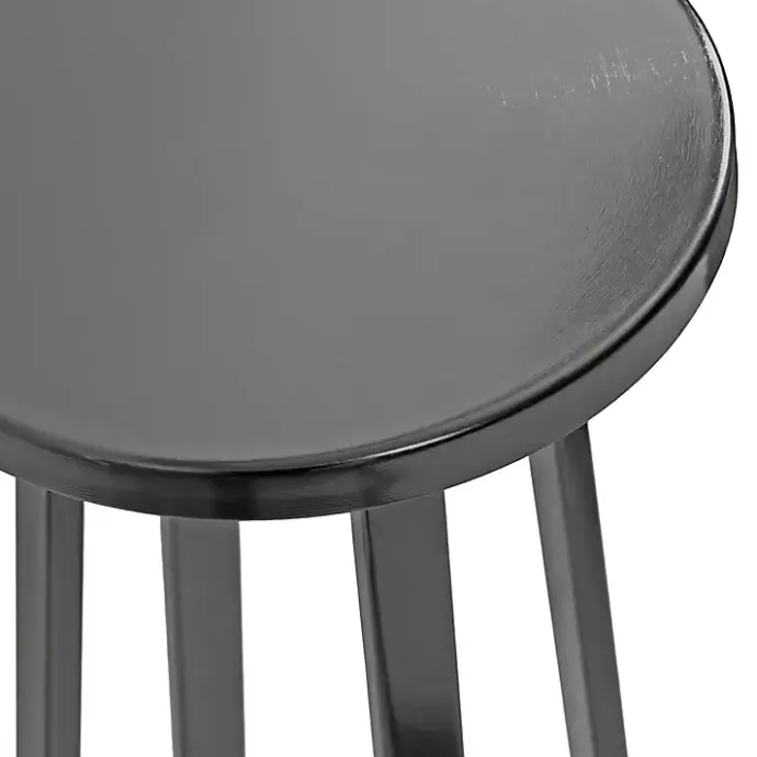 Discount Kirklands Home Round Zia Pewter Metal Accent Table Gray