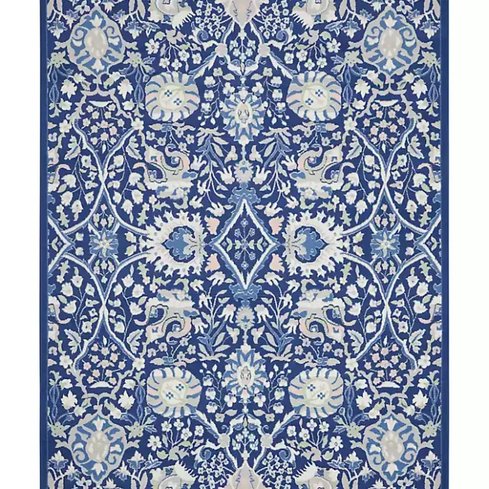 Best Kirklands Home Royal Blue Floral Motif Area Rug, 7x10