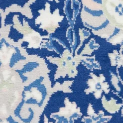 Best Kirklands Home Royal Blue Floral Motif Area Rug, 7x10
