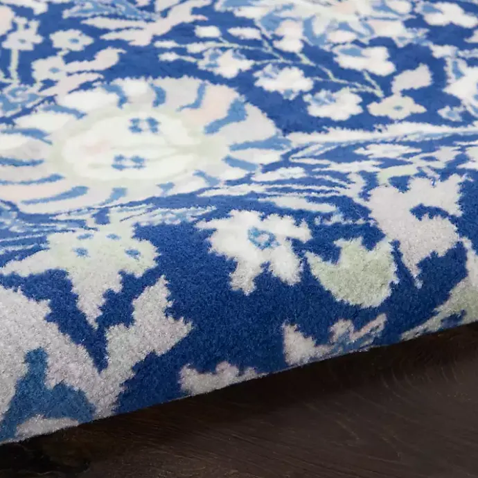 Best Kirklands Home Royal Blue Floral Motif Area Rug, 7x10