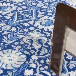 Best Kirklands Home Royal Blue Floral Motif Area Rug, 7x10