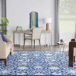 Best Kirklands Home Royal Blue Floral Motif Area Rug, 7x10