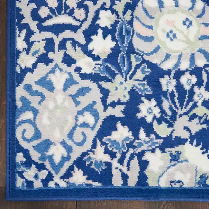 Best Kirklands Home Royal Blue Floral Motif Area Rug, 8x10