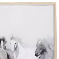Hot Kirklands Home Running Horses Framed Canvas Art Print