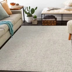 Hot Kirklands Home Rust & Beige Geometric Wool Area Rug Tan