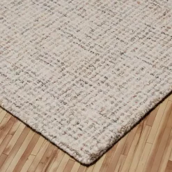 Hot Kirklands Home Rust & Beige Geometric Wool Area Rug Tan