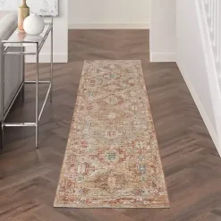 Best Kirklands Home Rust Distressed Multi Medallion Runner, 2x10