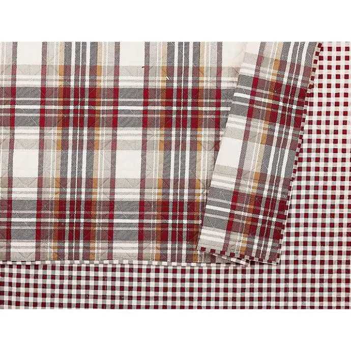 Online Kirklands Home Rust Plaid Camden King 3-pc. Quilt Set