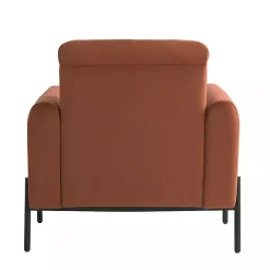 Online Kirklands Home Rust Velvet Upholstered Knox Accent Chair Orange