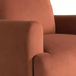 Online Kirklands Home Rust Velvet Upholstered Knox Accent Chair Orange