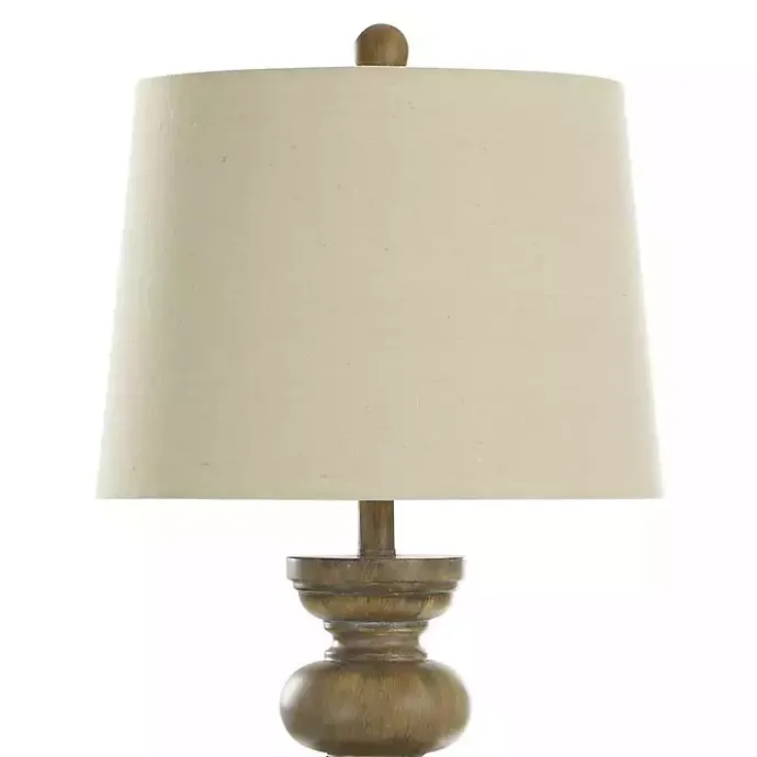 Discount Kirklands Home Rustic Brown Darcy Table Lamp White