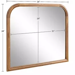 Best Kirklands Home Rustic Brown Wide Arch Wall Mirror