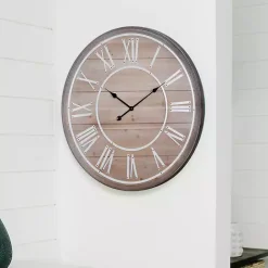 Outlet Kirklands Home Rustic Charm Wood Wall Clock