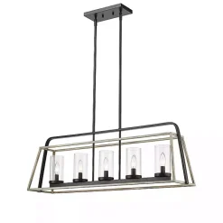 Kirklands Home Rustic Gray and Black Open Chandelier