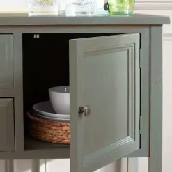 Discount Kirklands Home Rustic 4-Drawer Charlotte Sideboard Gray