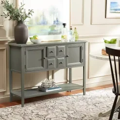 Discount Kirklands Home Rustic 4-Drawer Charlotte Sideboard Gray