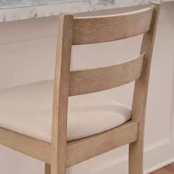 Clearance Kirklands Home Rustic Graywash Wood Upholstered Counter Stool Brown