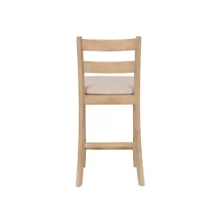 Clearance Kirklands Home Rustic Graywash Wood Upholstered Counter Stool Brown