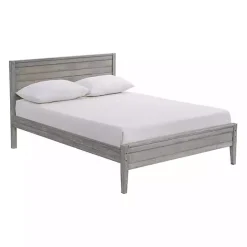 Sale Kirklands Home Rustic Smoke Wood Panel Full Bed Frame Gray