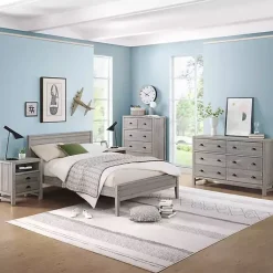 Sale Kirklands Home Rustic Smoke Wood Panel Full Bed Frame Gray