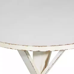 Best Kirklands Home Rustic Hourglass Side Table White