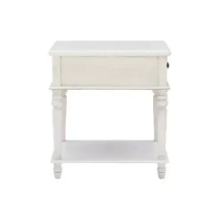 Outlet Kirklands Home Rustic Turned Legs Accent Table White