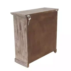 Best Kirklands Home Rustic Wood and Glass 2-Door Cabinet Tan