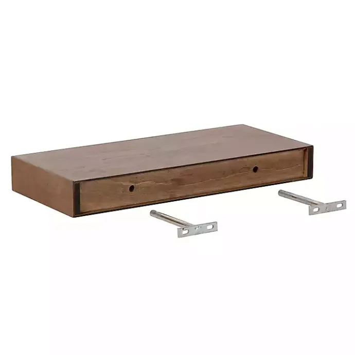 Kirklands Home Rustic Wood 2-pc. Floating Shelves, 18 in.