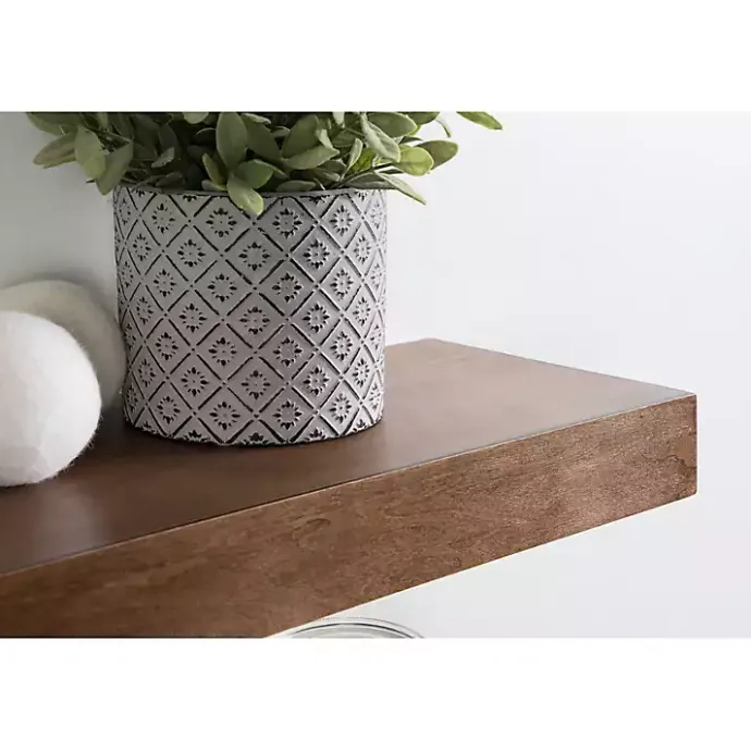 Kirklands Home Rustic Wood 2-pc. Floating Shelves, 18 in.