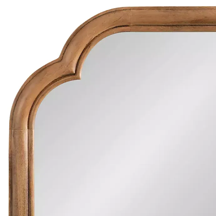 New Kirklands Home Rustic Wood Scallop Wall Mirror