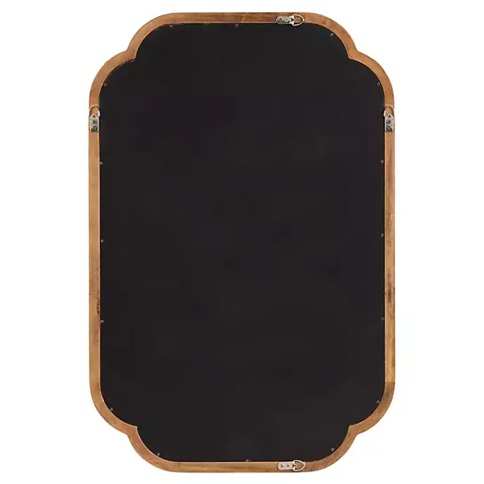 New Kirklands Home Rustic Wood Scallop Wall Mirror