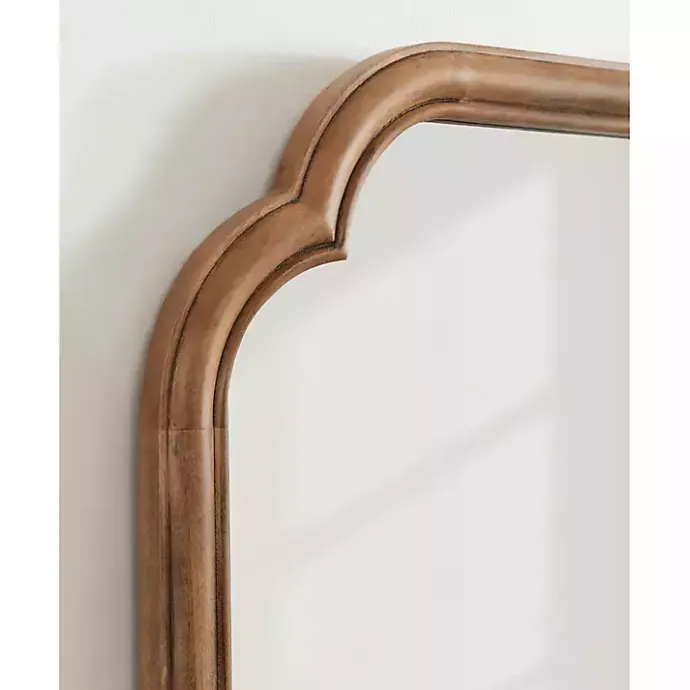New Kirklands Home Rustic Wood Scallop Wall Mirror