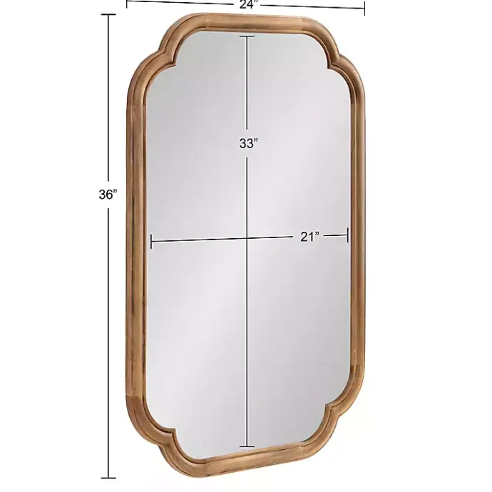 New Kirklands Home Rustic Wood Scallop Wall Mirror