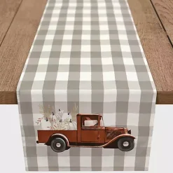 Online Kirklands Home Rusty Harvest Truck Table Runner Gray