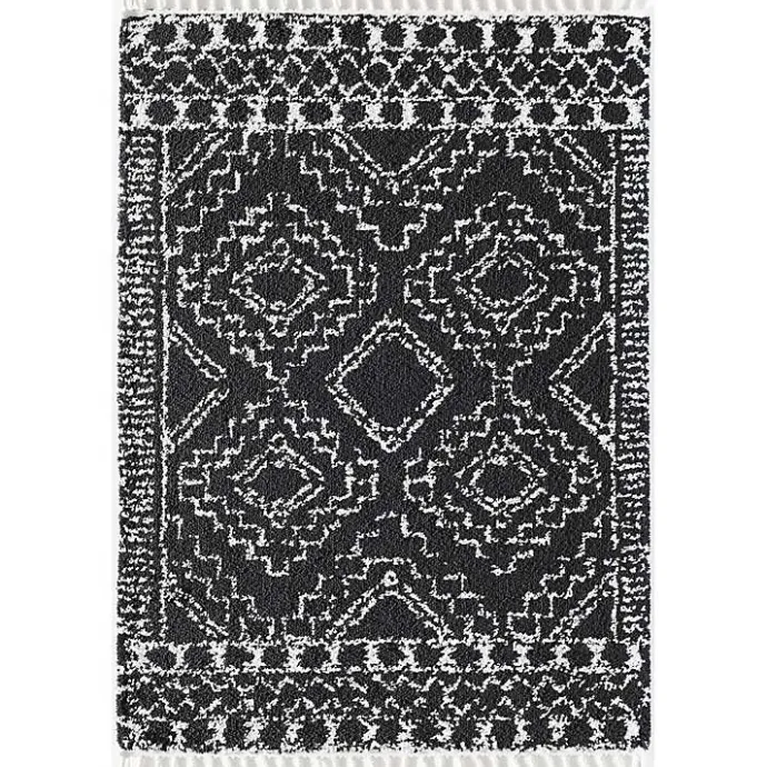 Hot Kirklands Home Sable and White Moon Area Rug, 5x7 Black