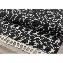 Hot Kirklands Home Sable and White Moon Area Rug, 5x7 Black