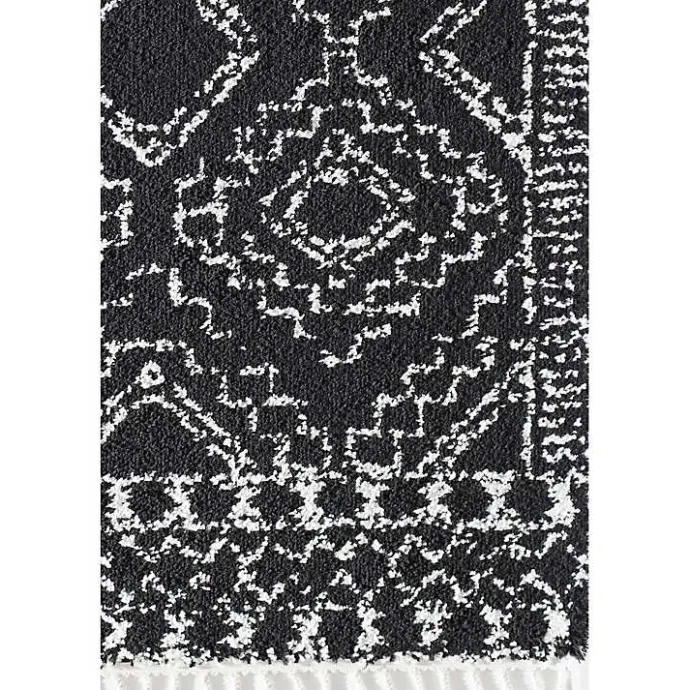Hot Kirklands Home Sable and White Moon Area Rug, 5x7 Black