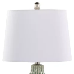Discount Kirklands Home Sage Ceramic Chevron Table Lamps, Set of 2 White
