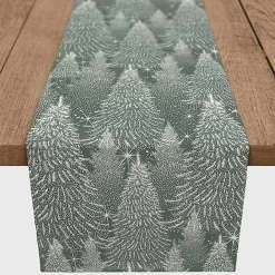 Kirklands Home Sage Forest Winter Twill Table Runner, 72 in.